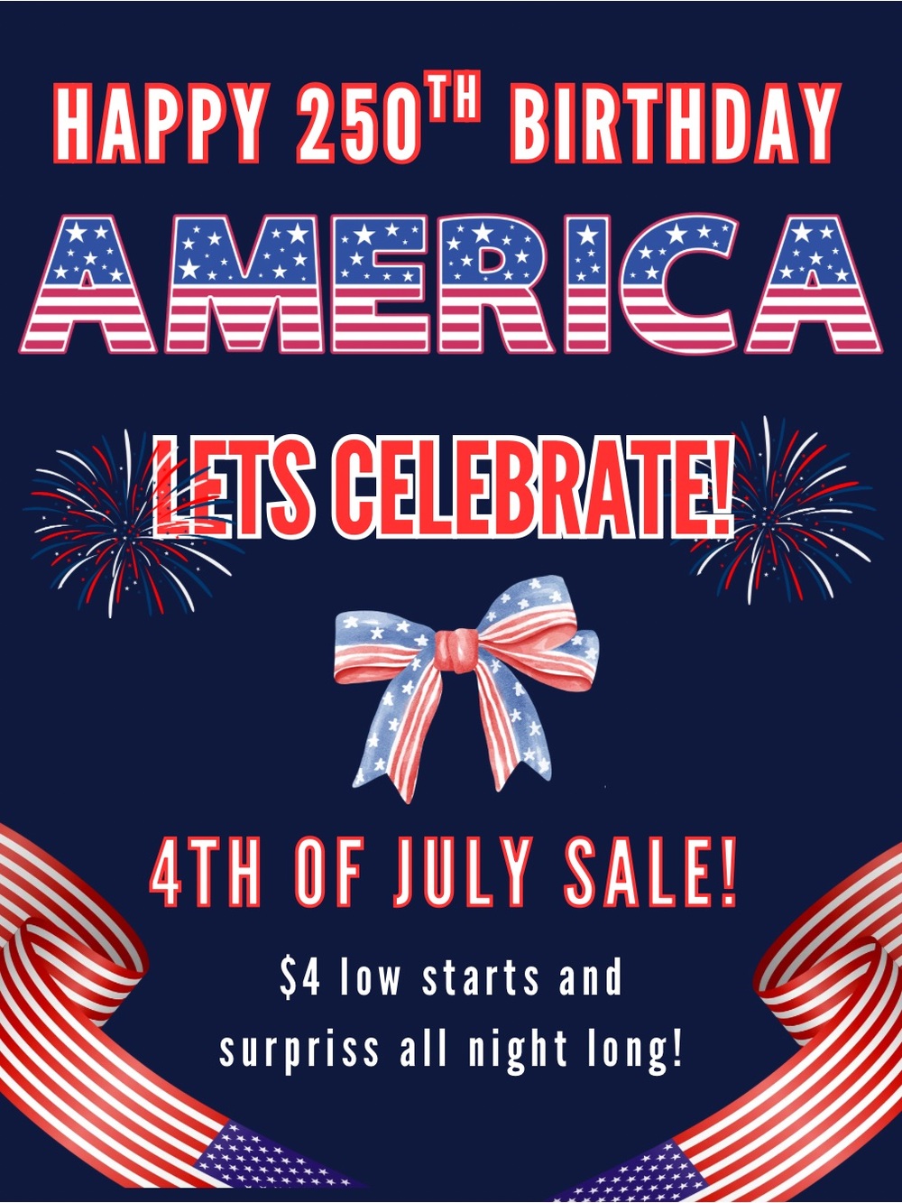 🇺🇸 America’s 250th Birthday a
Bash! 🇺🇸